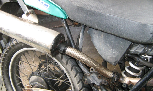 the diy exhaust pipe on my clr 125